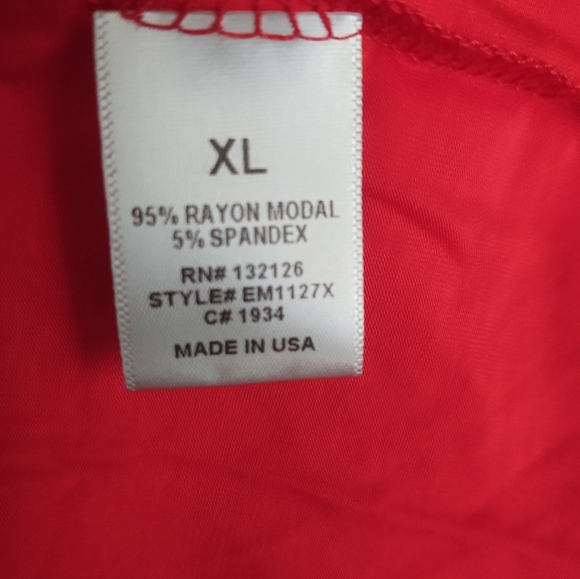 Emma's closet women's red long sleeve  blouse XL - Picture 4 of 6